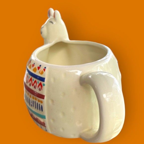 Llama Alpaca 3D Ceramic Coffee Mug Cup 16oz Modern Gourmet Foods - Picture 4 of 6